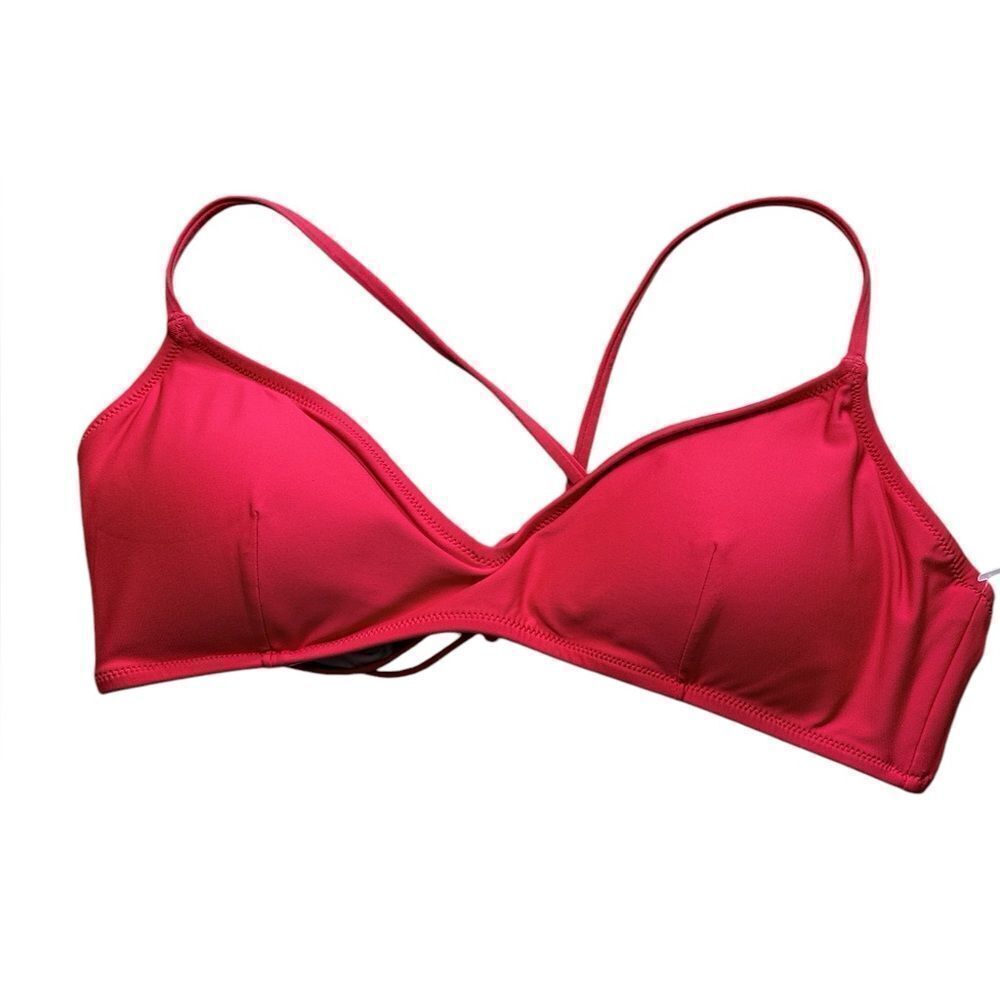 J. Crew Poppy Red Strappy Bikini Top